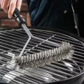 Triangular Wire Grill Brush Stainless Steel Nonstick Heat Resistant Grill Cleaning Tool Efficient and Safe Kitchen Accessory. 