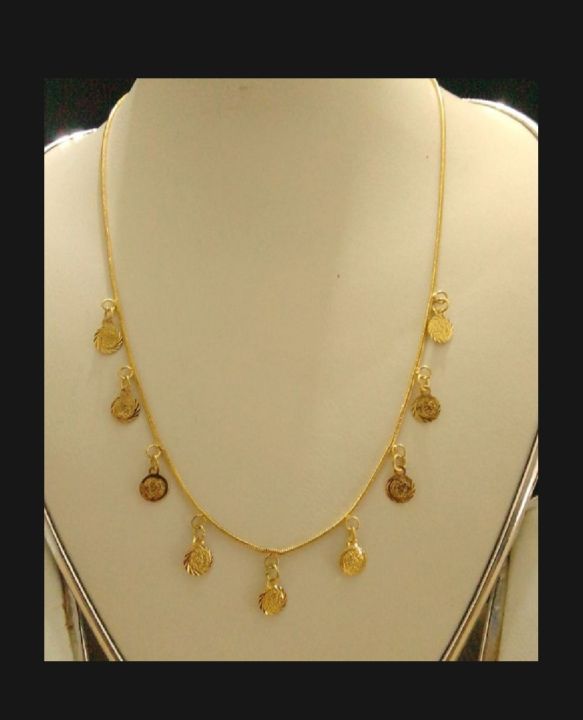 New Model Dubai Style Coin Shaped Necklace Chain Jewelry For Girls