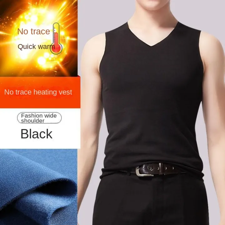 Mens%20Underwear%2037%C2%B0%20Heating%20Fiber%20Plus%20Velvet%20Seamless%20Vest%20Men's%20Winter%20Slim%20Warm%20Bottoming%20Shirt%20Men's%20Speed%20Thermal%20Underwear%20-%20Image%203