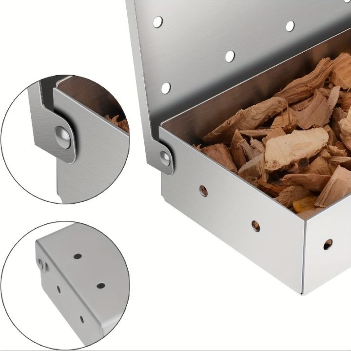 Stainless%20Steel%20Smoker%20Box%20for%20Gas%20BBQ,%20Wood%20Chip%20Smoker,%20Meat%20Smoker,%20Outdoor%20Cooking%20Tool,%20No%20Power%20Required%20bbq%20accessories%20-%20Image%204