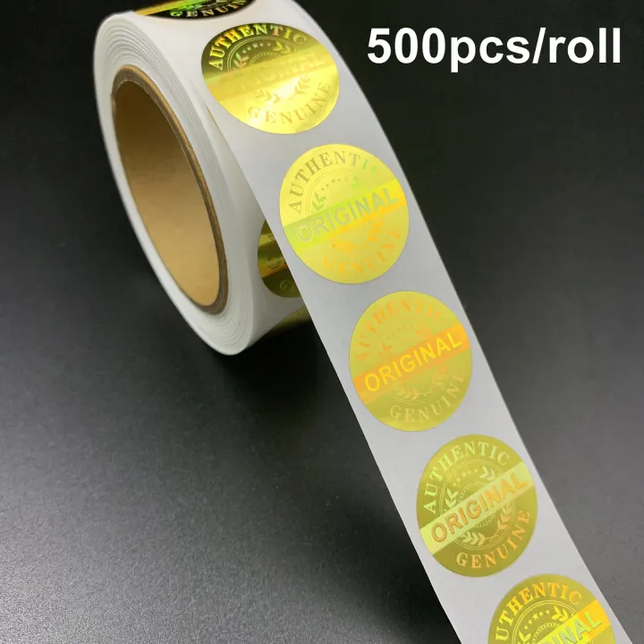 500pcs/1000pcs%20Rolled%20Gold%20VOID%20Authentic%20Tamper%20Proof%20Holographic%20Original%20Stickers%20for%20Commercial%20Business%20%20Package%20Box%20-%20Image%207