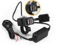 USB port motorcycle charger 5V 1A/2.1A mobile phone charger socket waterproof switch Holder. 
