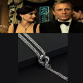 Movie 007 Algerian Loveknot Necklace Vesper Lynd Casino Royale Bond Girl Love Knot Necklace Vintage Silver Plated Women Jewelry. 