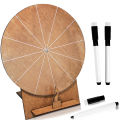 Wedding Challenge Spinning Wheel, Wooden Prize Tabletop Spinner Erasable Raffle Spinning Wheel for Wedding School Home Party. 