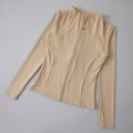 Yoga sport wear spandex full Zip Long Sleeve yoga jacket with Thumb Hole without hood Women Coat.