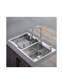 Kitchen Sink Stainless steel Double bowl Handmade  18x32 Matt Finish (Basket + waste pipe). 