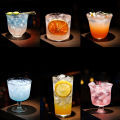 Style Thin Glasses Cup Juice Glasses Creative Cocktail Glass Cups Highball Cup Vertical Pattern Simple Short Cups Bar Party. 