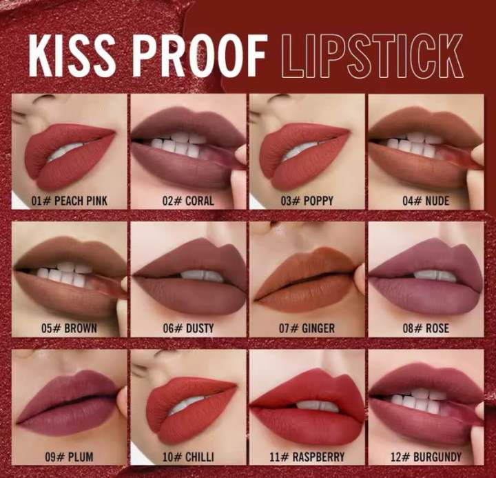 IMAGIC%20Lipstick%20Matte%20No-stick%20Lipstick%20Long%20Lasting%20%20Waterproof%20Lip%20Stick%20Smudge-free%20Classic%20Highly%20Pigmented%20Lip%20Tint%20Makeup%20(BULLET%20)%20-%20Image%203