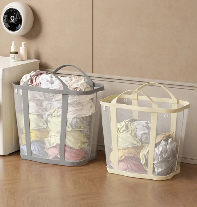 Nylon%20Mesh%20Laundry%20Basket%20with%20Handle%20Breathable%20Folding%20Portable%20Dirty%20Clothes%20Organizer%20Bags%20Large%20Capacity%20Toys%20Storage%20Bag%20-%20Image%202