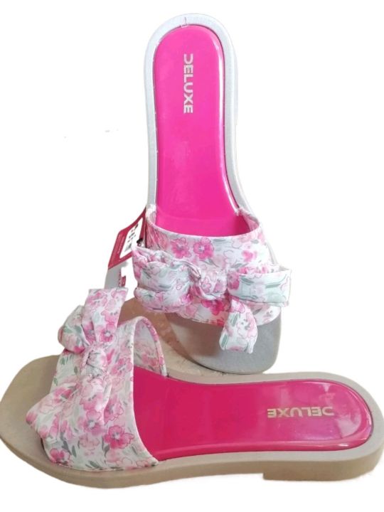 Female nice bow chappal, soft, trendy with cute bow ladies shoes.