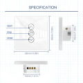 MOES WiFi Smart Curtain Switch 2.5D Arc Glass Touch Panel for Roller Blinds Shutters APP Remote Control Support Alexa GoogleHome. 