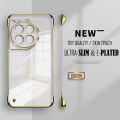 Plated Transparent Slim Frameless Phone Case For Oneplus 13 13R 12 12R 11 11R 10T 10R 10 Pro Lens Protection Plating Back Cover.