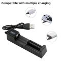Dual 18650 Battery Charger Black 1 2 Slots For 18650 Charging 4.2V Rechargeable Lithium Battery Charger for Laser Flashlight. 