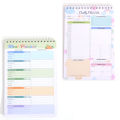 32sheets Cute Daily Planner Meal Planner Schedules Transparent PVC Hardcover Top Priorities Notepad Organizer Meal Plan Notebook. 