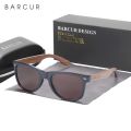 BARCUR Natural Wooden Sunglasses Polarized Mens Sun Glasses Black Walnut Eyewear UV400 Protection. 