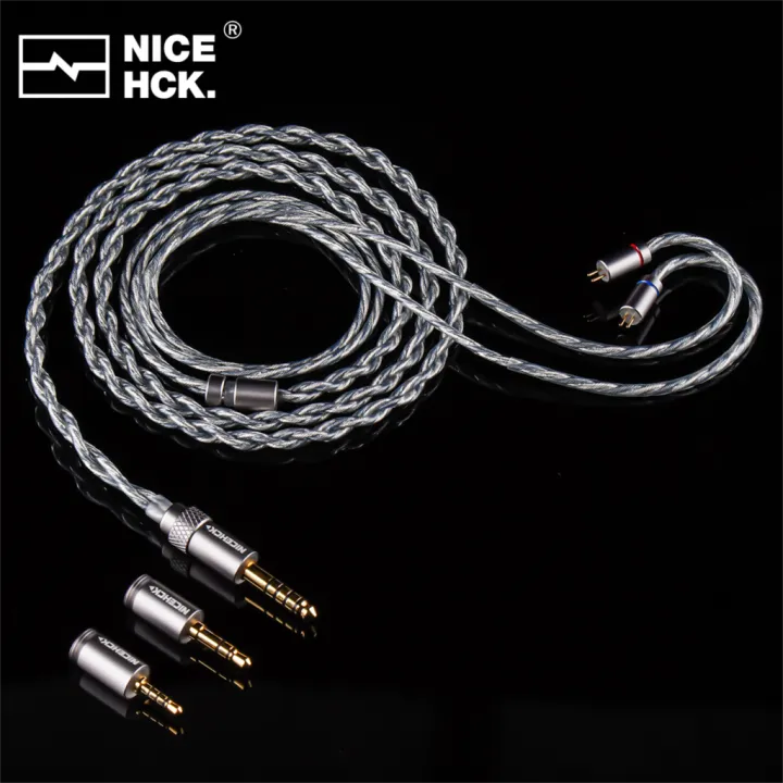 NICEHCK%20BlueLuna%20Silver%20Plated%20OFC%20Flat%202Pin%20HiFi%20Earphone%20Upgrade%20IEM%20Cable%203-in-1%20Detachable%20Plugs%20for%20HIMALAYA%20NX8%20DaVinci%20-%20Image%202