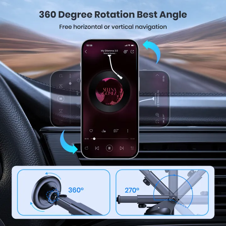TOPK%20Car%20Phone%20Holder%20MagSafe%20Magnetic%20Mount%20%5BStrong%20Magnet%5D%20Dashboard%20Car%20Stand%20For%20iPhone%2015%20Pro%20Universal%20Magnetic%20Car%20Mount%20-%20Image%202