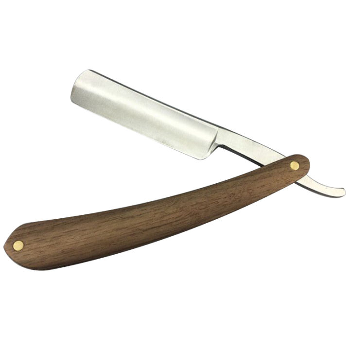 YINTAL%20Blank%20Men%20Shaving%20Straight%20Razor%20Classic%20Pure%20Beech%20Wood%20Handle%20Barber%20Razors%20Sharpened%20Preliminary%20Knife%20Razor%20-%20Image%204