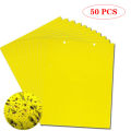 50pcs Glue Trap Catcher Sticky Boards Yellow Sticky Traps Eliminate Flies Insect Bug Garden Glue Paper Board Plant Flycatchers. 