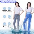 Disposable Waterproof Pants Especially Suitable for Riders of Motorcycle Scooter Bike in Raining Days Feet-wrapped Rain Pants.