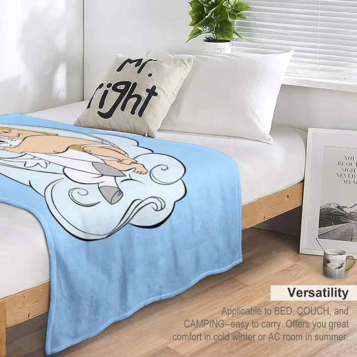 Friends:%20Hercules%20&%20Pegasus%20Throw%20Blanket%20Cute%20Blanket%20Vintage%20Blanket%20-%20Image%205