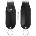 Pepper Spray Pouch PU Leather Pepper Spray Holster Mini Portable Top Flap Pepper Spray Holder Self Defense Spray Keychain.