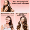Hot Sale Portable Ionic Straightening Hair Curler Round Brush Hair Styling Tool Electric Infrared Heated Comb Hair Styling Brush. 