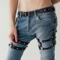 Fashion Men Sexy Punk Leather Suspenders Leg Harness Sissy Gay Thigh Harness Belt Men Pants Accessories Bdsm Bondage Suspenders. 