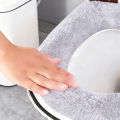 Winter Home Use Plush Toilet Seat Cushion, Zipper Design, Thickened Skin-Friendly, Bathroom Comfortable Toilet Seat Cover. 