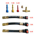 Quick Connection Fuel Pressure Tester Gauge Tools Kit 0-100 PSI with 9.49, 7.89, 6.30 Fuel Line Suitable for More Car RV Engine.