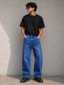 Baggy Full Length  Jeans Pant For Men| Loose Baggy Black Pant For Men. 