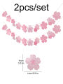 1PC Cherry Blossom Pink Flag Party Decoration Room Wall Layout.