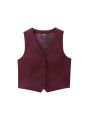 Women's Front Button Fitted Waistcoat and High Waist Pleated Wide Leg Pants, Female Two Piece Sets, Fashion. 