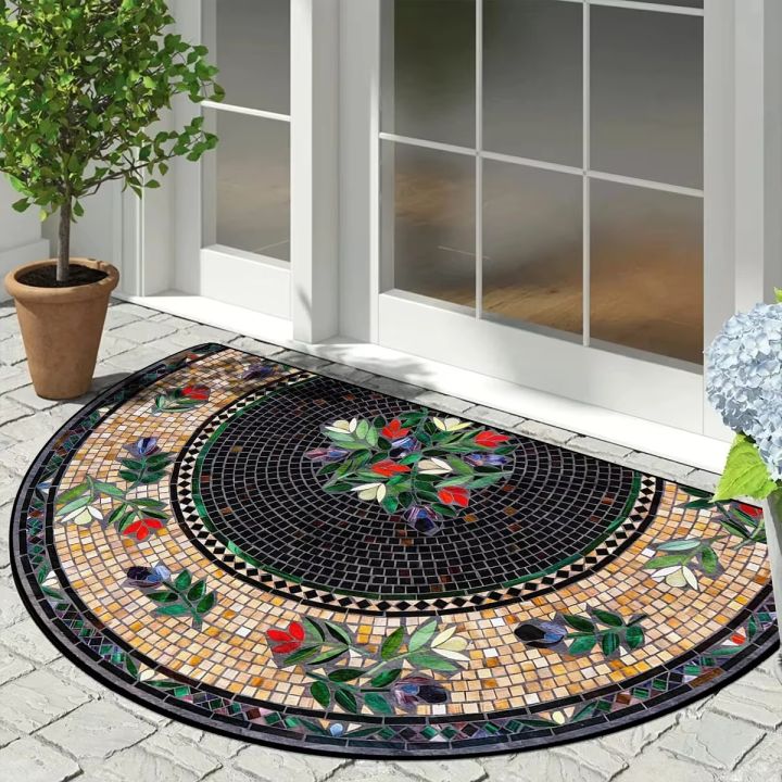 VIKAMA%20Summer%20American-style%20Retro%20Anti-slip%20Entrance%20Door%20Mat,%20Wear-resistant%20Entrance%20Hall%20Absorbent%20Carpet,%20Home%20Decoration%20-%20Image%203