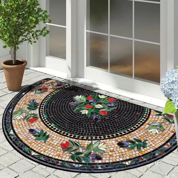 VIKAMA%20Summer%20American-style%20Retro%20Anti-slip%20Entrance%20Door%20Mat,%20Wear-resistant%20Entrance%20Hall%20Absorbent%20Carpet,%20Home%20Decoration%20-%20Image%203