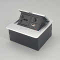 Multimedia Tabletop pop up socket with built in power plug socket, usb port and network port. 