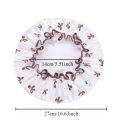 1PC Reusable Bowknot Print Shower Cap Waterproof Anti-Smoke Kitchen Head Cover Bathroom Accessory.
