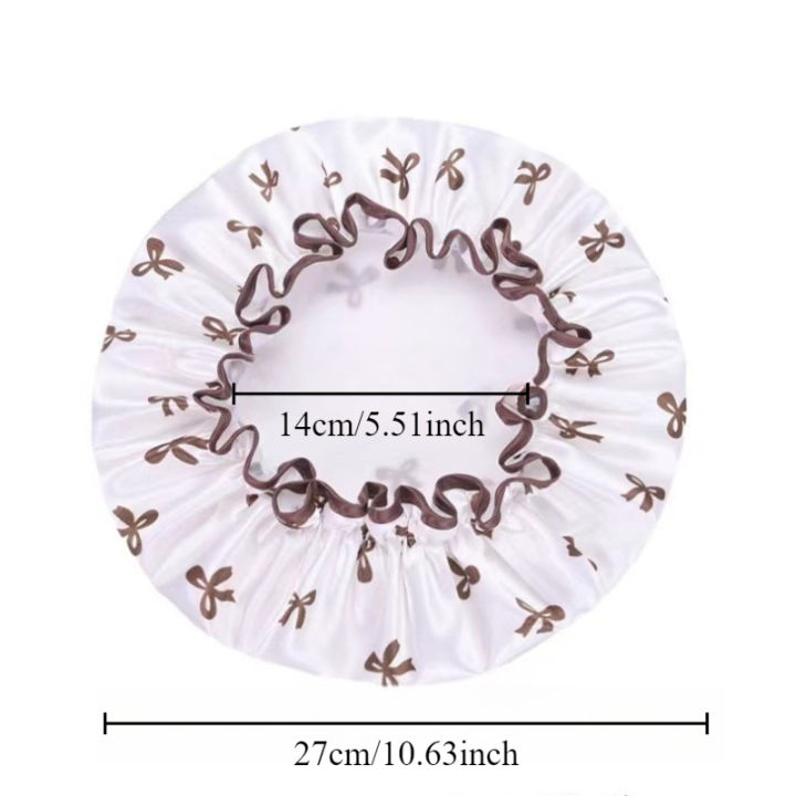1PC%20Reusable%20Bowknot%20Print%20Shower%20Cap%20Waterproof%20Anti-Smoke%20Kitchen%20Head%20Cover%20Bathroom%20Accessory%20-%20Image%202