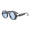Classic Gothic Steampunk Sunglasses Luxury Brand Designer High Quality Men and Women Retro Round Pc Frame Sunglasses. 