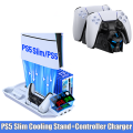 Dinofire S6000 For PS5/PS5 Slim Console Disc/Digital Vertical Stand Cooling Fan For Sony Playstation 5 controller Charging Dock. 