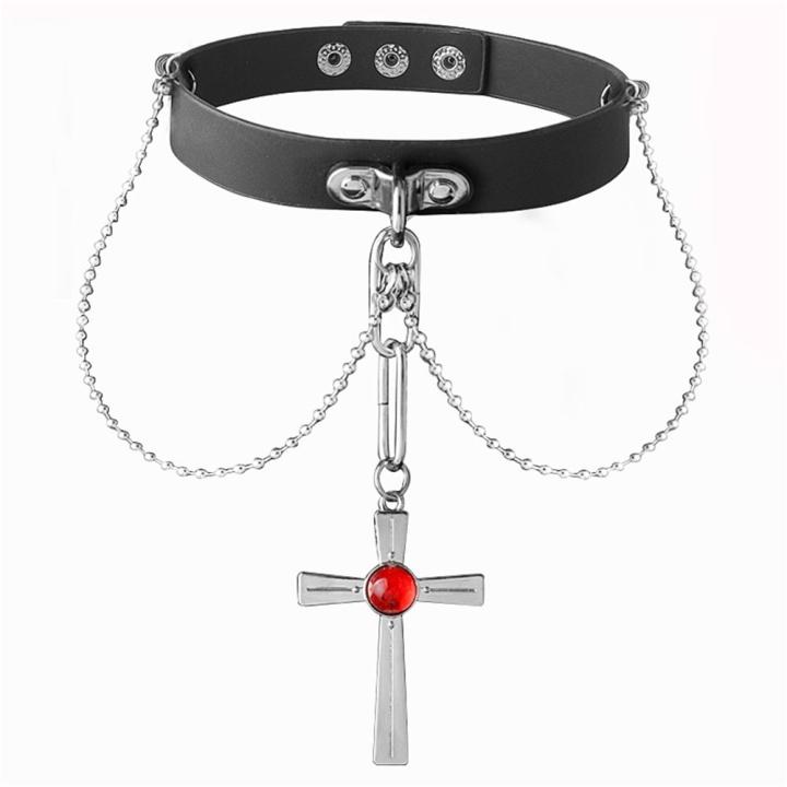 Athemis%20Rosario%20And%20Vampire%20Moka%20Akashiya%20Cosplay%20Necklace%20Cross%20Pendant%20Choker%20Adjustable%20For%20Halloween%20Christmas%20-%20Image%207