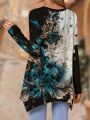 Plus Size Elegant Casual Woman T-Shirt Fashion Loose T-Shirt Woman Temperament Long sleeve T-Shirt Holiday Weekend.
