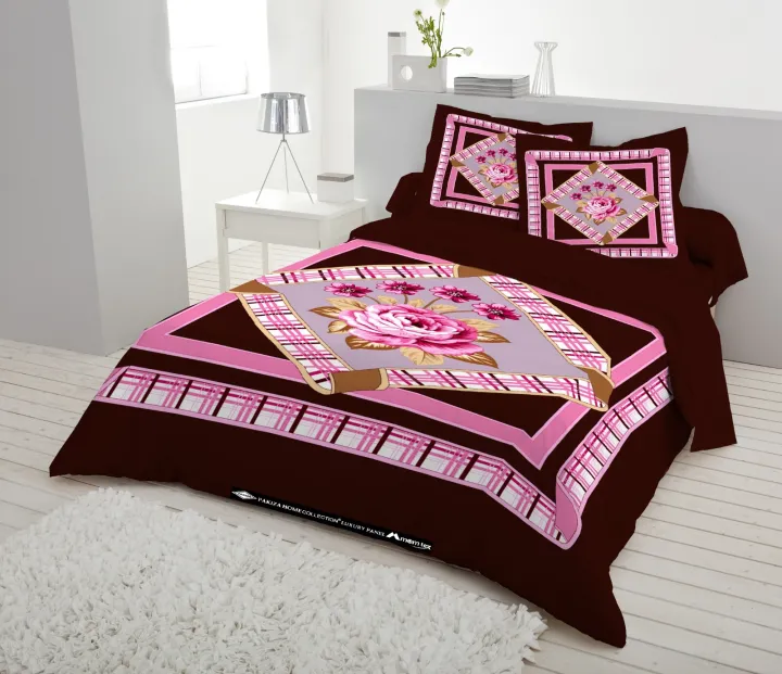 Best%20Pakiza%20Panel%20King%20Size%20Bedsheet%20with%202%20Pillow%20covers%20Chador%20set%20Size%207.5%C3%978.5%20feet%20Full%20Twill%20fabric%20-%20Image%203