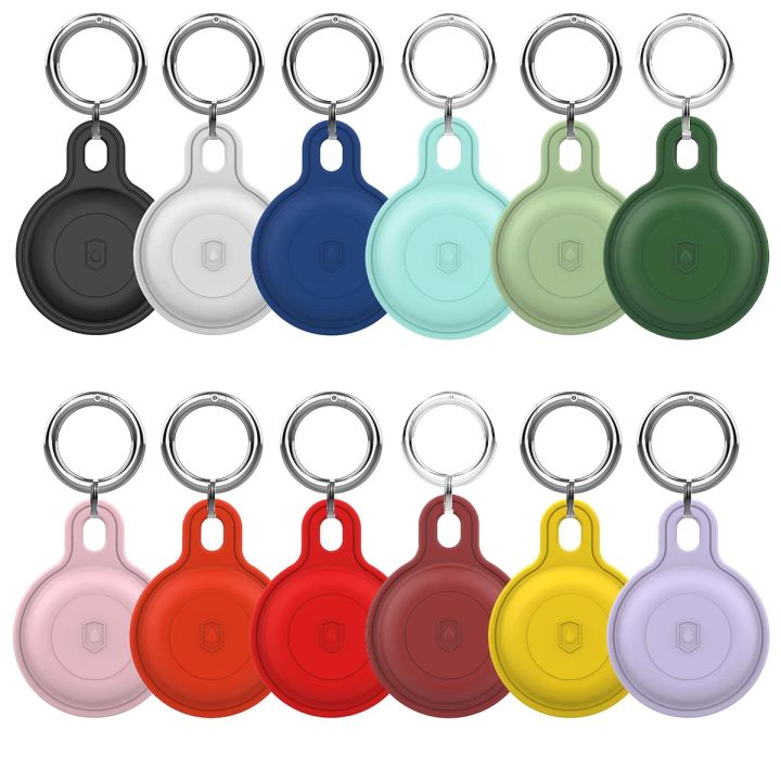 Waterproof Case for Airtag Keychain Holder with Key Ring Silicone Shockproof Anti-Scratch for Air Tag Tracker Protective case