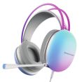 WESTPOINT Gaming Headphones WP-205 USB Headset with Mic, RGB Rainbow Backlit Virtual 7.1 Surround Sound Soft Memory Foam Earmuffs, Wired Headset for PC Laptop Desktop White. 