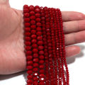 1 Strand Faceted Crystal Abacus Beads Red Rondelle Loose Spacer Beads Flat Glass Beads For DIY Jewelry Making Bracelet Necklace. 