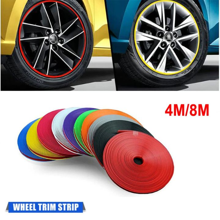 8M Tire Hub Protection Bumper Strip Car Vehicle Color Wheel Rims ...