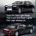 1/24 Rolls Royce Phantom Diecast Toy Cars Model Simulated Pull Back Limousine Zinc Alloy Metal Toy Car for Kids  Collection. 