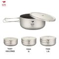 Keith 800-1200ml Titanium Lunch Box With Cover&Folding Handle Instant Noodles Bowl Portable Food Container Picnic Bento Flatware.