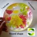 06 pieces set Breakfast plate 7 inch size premium quality Melamine Nasta plate Multi Design and Color use for Home Kitchen Restaurants and Office. 